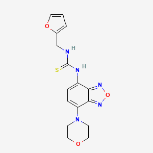 molecular formula C16H17N5O3S B4125937 N-(2-furylmethyl)-N'-[7-(4-morpholinyl)-2,1,3-benzoxadiazol-4-yl]thiourea 
