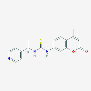 molecular formula C18H17N3O2S B4125972 N-(4-methyl-2-oxo-2H-chromen-7-yl)-N'-[1-(4-pyridinyl)ethyl]thiourea 