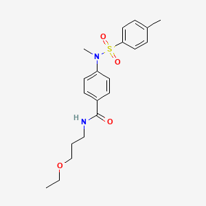 molecular formula C20H26N2O4S B4126011 N-(3-ethoxypropyl)-4-{methyl[(4-methylphenyl)sulfonyl]amino}benzamide 