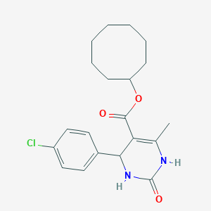molecular formula C20H25ClN2O3 B412604 Cyclooctyl 4-(4-chlorophenyl)-6-methyl-2-oxo-1,2,3,4-tetrahydropyrimidine-5-carboxylate 