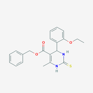 molecular formula C21H22N2O3S B412611 Benzyl 4-(2-ethoxyphenyl)-6-methyl-2-thioxo-1,2,3,4-tetrahydro-5-pyrimidinecarboxylate 