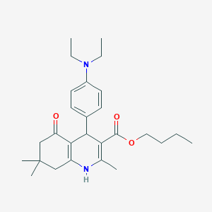 molecular formula C27H38N2O3 B412612 Butyl 4-[4-(diethylamino)phenyl]-2,7,7-trimethyl-5-oxo-1,4,5,6,7,8-hexahydroquinoline-3-carboxylate 