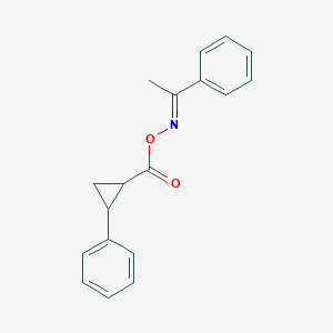 molecular formula C18H17NO2 B412627 Acetophenone O-[(2-phenylcyclopropyl)carbonyl]oxime 