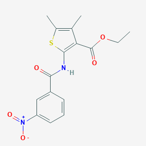 molecular formula C16H16N2O5S B412644 Ethyl 4,5-dimethyl-2-(3-nitrobenzamido)thiophene-3-carboxylate CAS No. 313507-41-4