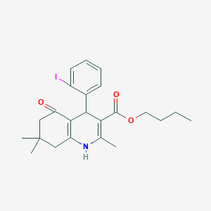 molecular formula C23H28INO3 B412662 Butyl 4-(2-iodophenyl)-2,7,7-trimethyl-5-oxo-1,4,5,6,7,8-hexahydroquinoline-3-carboxylate 