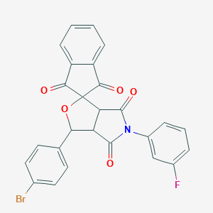 B412688 1-(4-bromophenyl)-5-(3-fluorophenyl)spiro[3a,6a-dihydro-1H-furo[3,4-c]pyrrole-3,2'-indene]-1',3',4,6-tetrone CAS No. 327097-51-8