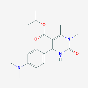 molecular formula C18H25N3O3 B412693 Isopropyl 4-[4-(dimethylamino)phenyl]-1,6-dimethyl-2-oxo-1,2,3,4-tetrahydro-5-pyrimidinecarboxylate CAS No. 300690-88-4