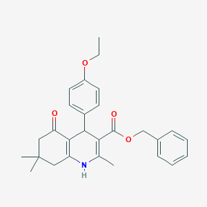 molecular formula C28H31NO4 B412719 benzyl 4-(4-ethoxyphenyl)-2,7,7-trimethyl-5-oxo-1,4,5,6,7,8-hexahydroquinoline-3-carboxylate CAS No. 294669-25-3