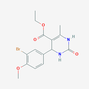 molecular formula C15H17BrN2O4 B412725 Ethyl 4-(3-bromo-4-methoxyphenyl)-6-methyl-2-oxo-1,2,3,4-tetrahydropyrimidine-5-carboxylate CAS No. 300716-54-5