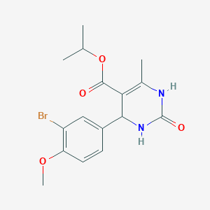molecular formula C16H19BrN2O4 B412730 Isopropyl 4-(3-bromo-4-methoxyphenyl)-6-methyl-2-oxo-1,2,3,4-tetrahydropyrimidine-5-carboxylate CAS No. 294197-80-1
