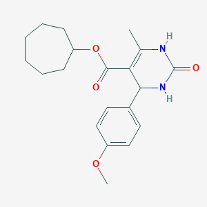 molecular formula C20H26N2O4 B412737 Cycloheptyl 4-(4-methoxyphenyl)-6-methyl-2-oxo-1,2,3,4-tetrahydropyrimidine-5-carboxylate 