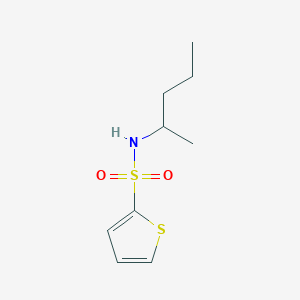 molecular formula C9H15NO2S2 B4127527 N-(1-methylbutyl)-2-thiophenesulfonamide 