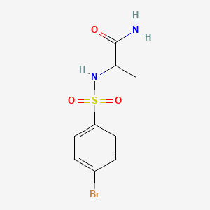 molecular formula C9H11BrN2O3S B4127561 N~2~-[(4-bromophenyl)sulfonyl]alaninamide 