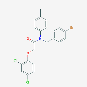 molecular formula C22H18BrCl2NO2 B412757 N-[(4-bromophenyl)methyl]-2-[(2,4-dichlorophenyl)oxy]-N-(4-methylphenyl)acetamide 