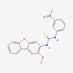 molecular formula C22H18N2O3S B4127577 N-(3-acetylphenyl)-N'-(2-methoxydibenzo[b,d]furan-3-yl)thiourea 