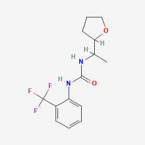 molecular formula C14H17F3N2O2 B4127581 1-[1-(Tetrahydrofuran-2-yl)ethyl]-3-[2-(trifluoromethyl)phenyl]urea 