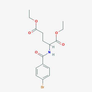 molecular formula C16H20BrNO5 B4127602 Diethyl 2-[(4-bromobenzoyl)amino]pentanedioate 