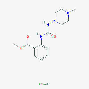 molecular formula C14H21ClN4O3 B4127695 Methyl 2-[(4-methylpiperazin-1-yl)carbamoylamino]benzoate;hydrochloride 