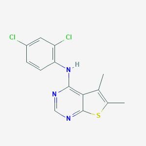 molecular formula C14H11Cl2N3S B412771 N-(2,4-Dichlorophenyl)-5,6-dimethylthieno[2,3-d]pyrimidin-4-amine CAS No. 5227-74-7