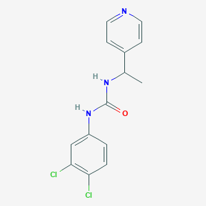 molecular formula C14H13Cl2N3O B4127720 N-(3,4-DICHLOROPHENYL)-N'-[1-(4-PYRIDYL)ETHYL]UREA 