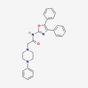 molecular formula C27H26N4O2 B4127791 N-(4,5-diphenyl-1,3-oxazol-2-yl)-2-(4-phenylpiperazin-1-yl)acetamide 