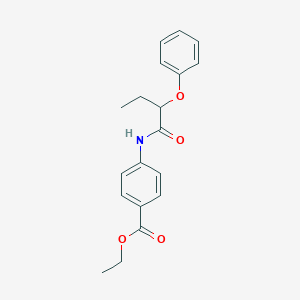 molecular formula C19H21NO4 B412782 Ethyl 4-[(2-phenoxybutanoyl)amino]benzoate 