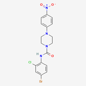 molecular formula C17H16BrClN4O3 B4127824 N-(4-bromo-2-chlorophenyl)-4-(4-nitrophenyl)piperazine-1-carboxamide 