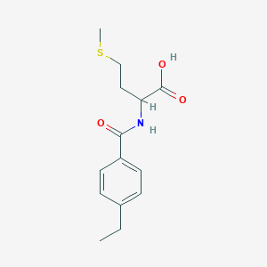 molecular formula C14H19NO3S B4127907 N-[(4-ethylphenyl)carbonyl]methionine 