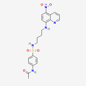 molecular formula C21H23N5O5S B4127934 N-[4-({4-[(5-nitroquinolin-8-yl)amino]butyl}sulfamoyl)phenyl]acetamide 