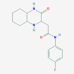 molecular formula C16H20FN3O2 B4128083 N-(4-fluorophenyl)-2-(3-oxodecahydroquinoxalin-2-yl)acetamide 