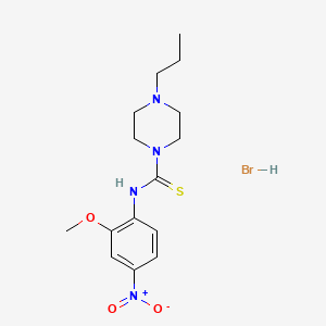 molecular formula C15H23BrN4O3S B4128153 N-(2-methoxy-4-nitrophenyl)-4-propylpiperazine-1-carbothioamide;hydrobromide 