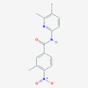 molecular formula C14H12IN3O3 B4128193 N-(5-iodo-6-methylpyridin-2-yl)-3-methyl-4-nitrobenzamide 