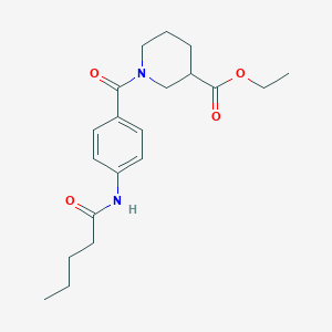 molecular formula C20H28N2O4 B4128400 ETHYL 1-(4-PENTANAMIDOBENZOYL)PIPERIDINE-3-CARBOXYLATE 