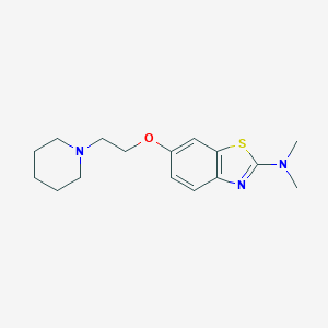 molecular formula C16H23N3OS B412851 N,N-Dimethyl-6-[2-(1-piperidinyl)ethoxy]-1,3-benzothiazol-2-amine CAS No. 312727-41-6