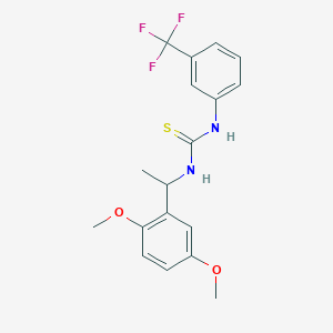 molecular formula C18H19F3N2O2S B4128511 1-[1-(2,5-Dimethoxyphenyl)ethyl]-3-[3-(trifluoromethyl)phenyl]thiourea 