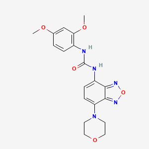 molecular formula C19H21N5O5 B4128546 N-(2,4-DIMETHOXYPHENYL)-N'-(7-MORPHOLINO-2,1,3-BENZOXADIAZOL-4-YL)UREA 