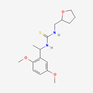 molecular formula C16H24N2O3S B4128557 N-[1-(2,5-DIMETHOXYPHENYL)ETHYL]-N'-TETRAHYDRO-2-FURANYLMETHYLTHIOUREA 