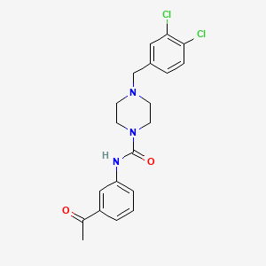 molecular formula C20H21Cl2N3O2 B4128581 N-(3-acetylphenyl)-4-(3,4-dichlorobenzyl)-1-piperazinecarboxamide 
