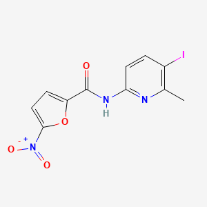 molecular formula C11H8IN3O4 B4128589 N-(5-iodo-6-methylpyridin-2-yl)-5-nitrofuran-2-carboxamide 