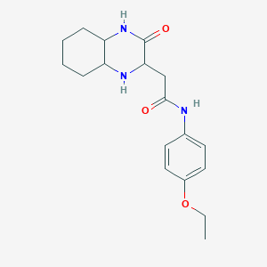 molecular formula C18H25N3O3 B4128651 N-(4-ethoxyphenyl)-2-(3-oxodecahydroquinoxalin-2-yl)acetamide 