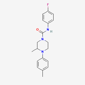 molecular formula C19H22FN3O B4128811 N-(4-fluorophenyl)-3-methyl-4-(4-methylphenyl)piperazine-1-carboxamide 