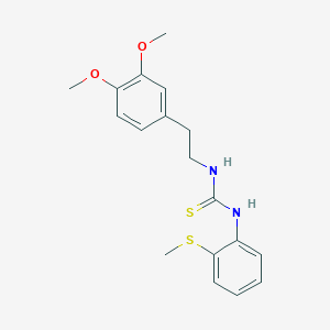 molecular formula C18H22N2O2S2 B4129120 N-[2-(3,4-dimethoxyphenyl)ethyl]-N'-[2-(methylthio)phenyl]thiourea 
