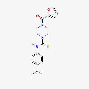 molecular formula C20H25N3O2S B4129249 N-[4-(butan-2-yl)phenyl]-4-(furan-2-ylcarbonyl)piperazine-1-carbothioamide 