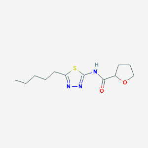 molecular formula C12H19N3O2S B4129264 N-(5-pentyl-1,3,4-thiadiazol-2-yl)oxolane-2-carboxamide 
