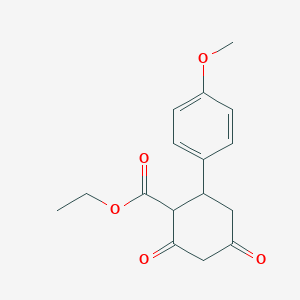 molecular formula C16H18O5 B412927 Ethyl 2-(4-methoxyphenyl)-4,6-dioxocyclohexane-1-carboxylate CAS No. 5705-24-8