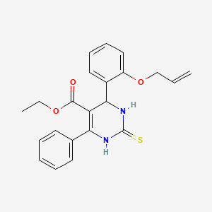 molecular formula C22H22N2O3S B4129401 ethyl 6-phenyl-4-(2-prop-2-enoxyphenyl)-2-sulfanylidene-3,4-dihydro-1H-pyrimidine-5-carboxylate 