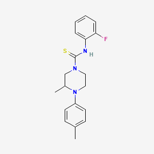 molecular formula C19H22FN3S B4129477 N-(2-fluorophenyl)-3-methyl-4-(4-methylphenyl)piperazine-1-carbothioamide 