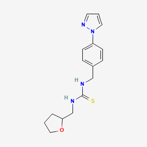 molecular formula C16H20N4OS B4129662 N-[4-(1H-PYRAZOL-1-YL)BENZYL]-N'-TETRAHYDRO-2-FURANYLMETHYLTHIOUREA 