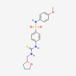 molecular formula C19H23N3O4S2 B4129717 N-(4-methoxyphenyl)-4-{[(tetrahydrofuran-2-ylmethyl)carbamothioyl]amino}benzenesulfonamide 