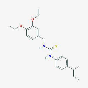 molecular formula C22H30N2O2S B4129727 1-[4-(Butan-2-yl)phenyl]-3-(3,4-diethoxybenzyl)thiourea 